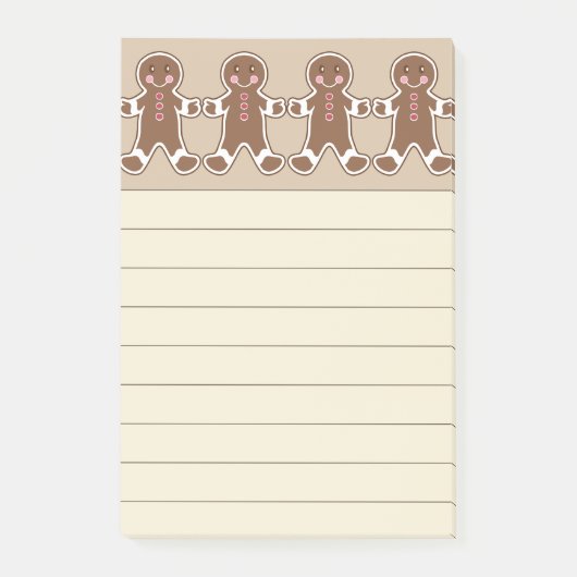 Brown Gingerbrot Post It Notes Post-it Klebezettel (Vorderseite)