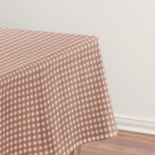 Brown gingham check tischdecke (Beispiel)
