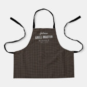 Brown Gingham Future Grill Master personalisiert Schürze (Vorderseite)