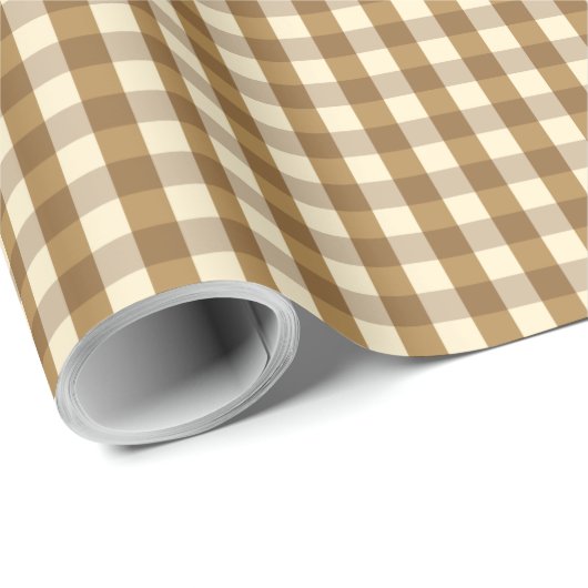 Brown-Gingham Geschenkpapier (Rolleneckpunkt)