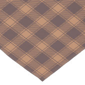 Brown Gingham Herbst Kurzer Tischläufer (Ecke)