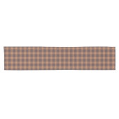 Brown Gingham Herbst Kurzer Tischläufer (Horizontal)