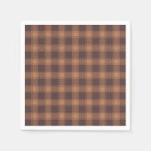 Brown Gingham Herbst Serviette (Vorderseite)
