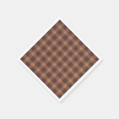 Brown Gingham Herbst Serviette (Ecke)