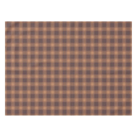 Brown Gingham Herbst Tischdecke (Vorderseite (Horizontal))