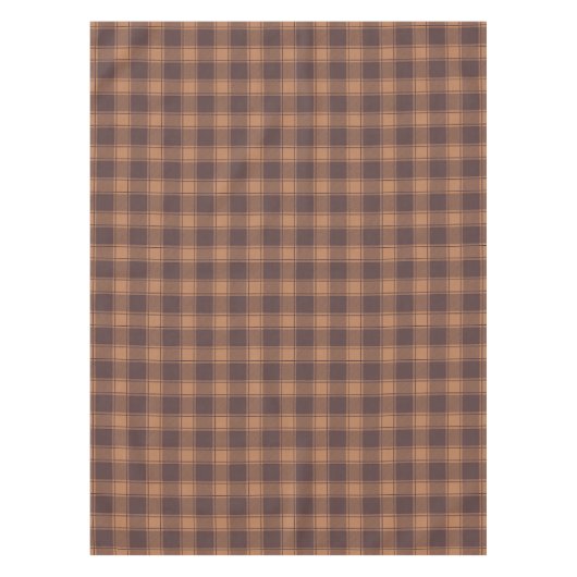Brown Gingham Herbst Tischdecke (Vorderseite)