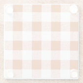 Brown Gingham Karo Glasuntersetzer (Rückseite)