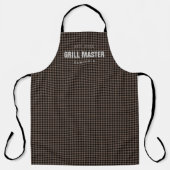 Brown Gingham Karo Grill Master personalisiert Schürze (Vorderseite)