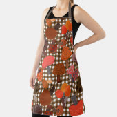 Brown Gingham Karo Mushroom Mix Schürze (InSitu)