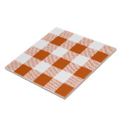 Brown Gingham Karo Pattern Fliese (Seite)