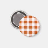 Brown Gingham Karo Pattern Magnet (Vorderseite/Rückseite)