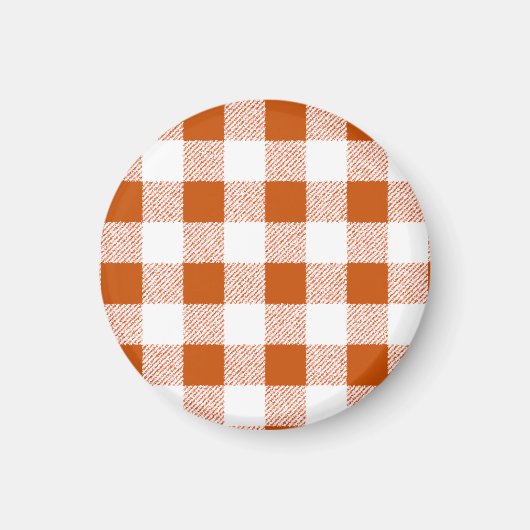 Brown Gingham Karo Pattern Magnet (Vorne)