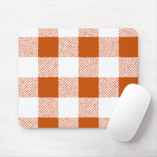 Brown Gingham Karo Pattern Mousepad (Mit Mouse)