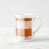 Brown Gingham Karo Pattern Porzellantasse (Rechts)