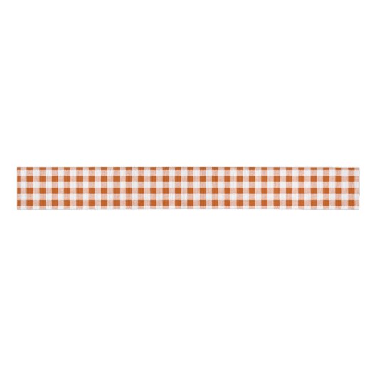 Brown Gingham Karo Pattern Ripsband (Vorderseite)