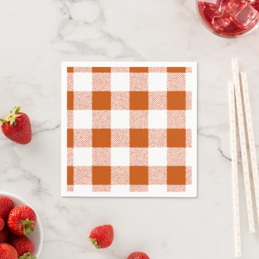Brown Gingham Karo Serviette (Beispiel)