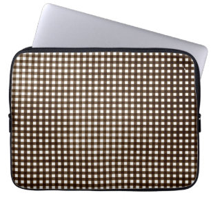 Brown Gingham Laptopschutzhülle