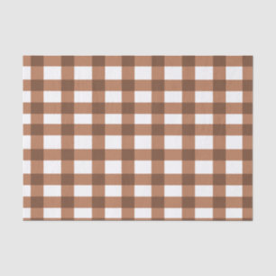 Brown-Gingham Seidenpapier