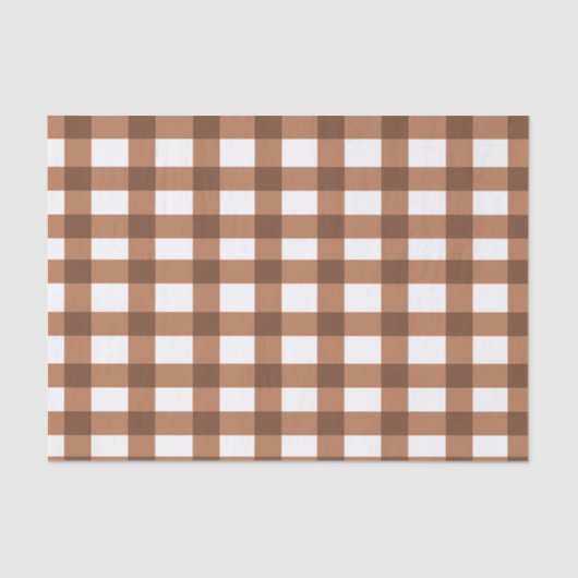 Brown-Gingham Seidenpapier (Vorderseite)