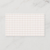 Brown Gingham Teddy Bear Neutral Baby Shower Paper Begleitkarte (Rückseite)