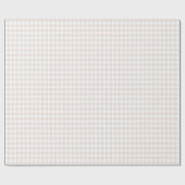 Brown Gingham Teddy Bear Neutral Baby Shower Paper Geschenkpapier (Flach)