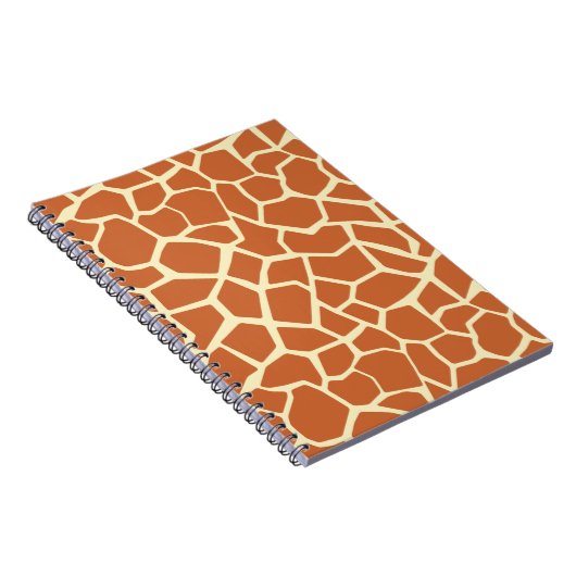 Brown Giraffe Muster Notizblock (Rechte Seite)
