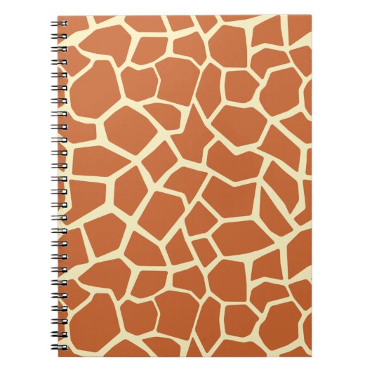 Brown Giraffe Muster Notizblock (Vorderseite)
