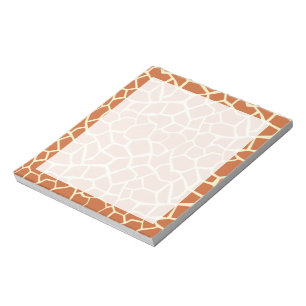 Brown Giraffe Muster Notizblock