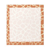 Brown Giraffe Muster Notizblock (Vorderseite)