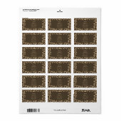 Brown Giraffe Muster Print Adressaufkleber (Vorne)