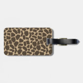 Brown Giraffe Muster Print Gepäckanhänger (Rückseite horizontal)