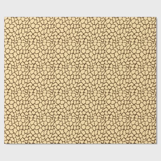 Brown Giraffe Pattern – Minimal Animal Print Geschenkpapier (Flach)