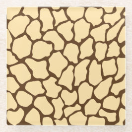 Brown Giraffe Pattern – Minimal Animal Print Glasuntersetzer