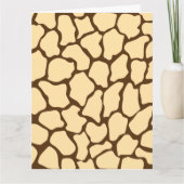 Brown Giraffe Pattern – Minimal Animal Print Karte (Vorderseite)