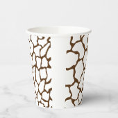 Brown Giraffe Pattern – Minimal Animal Print Pappbecher (Links)