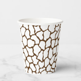 Brown Giraffe Pattern – Minimal Animal Print Pappbecher