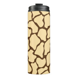 Brown Giraffe Pattern – Minimal Animal Print Thermosbecher