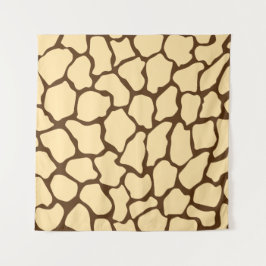 Brown Giraffe Pattern – Minimal Animal Print Wandteppich