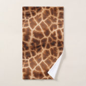 Brown Giraffe Print Badhandtuch Set (Handtuch)