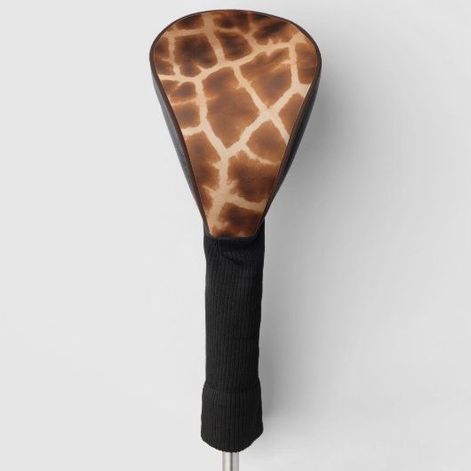 Brown Giraffe Print Golf Headcover (Vorderseite)