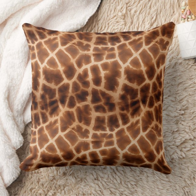 Brown Giraffe Print Kissen (Decke)