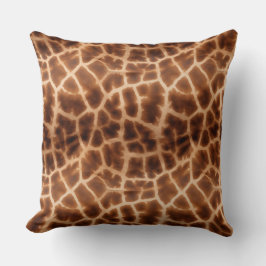 Brown Giraffe Print Kissen