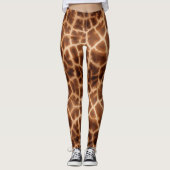 Brown Giraffe Print Leggings (Vorderseite)