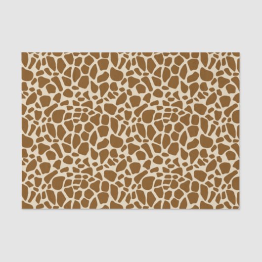 Brown Giraffe Print Pattern Seidenpapier (Vorderseite)