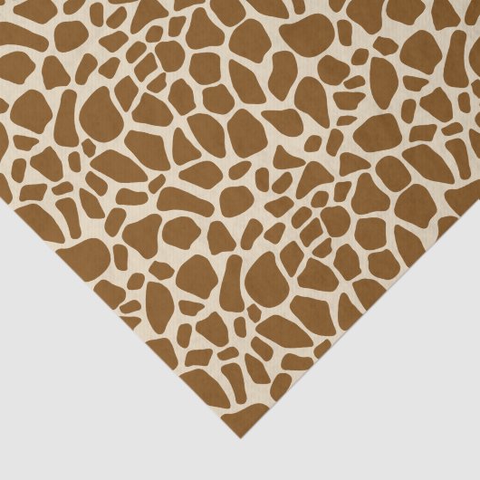 Brown Giraffe Print Pattern Seidenpapier (Ausschnitt)