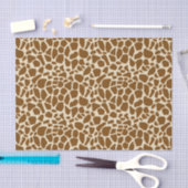 Brown Giraffe Print Pattern Seidenpapier (Handwerk)
