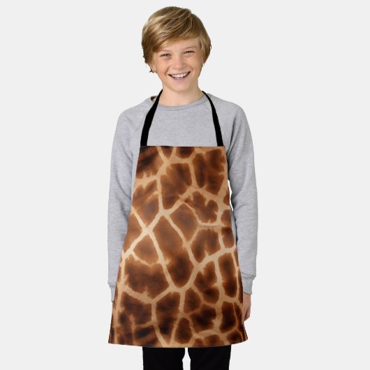 Brown Giraffe Print Schürze (Getragen)