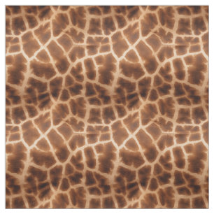 Brown Giraffe Print Stoff
