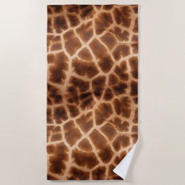 Brown Giraffe Print Strandtuch