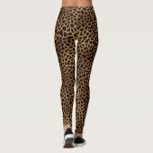Brown Giraffe Safari Print Leggings (Rückseite)